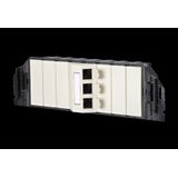 Subway underfloor unit GB3 Modul 3 port unequipped pearl white