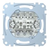 Double Changeover Switch Insert, 1-pole, 16 AX, AC 250 V, Screw Lift Terminals