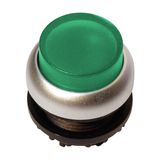 Illuminated Push-button, extended, spring-return, green