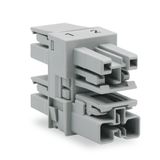 3-way distribution connector 2-pole Cod. B gray