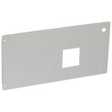 Metal faceplate XL³ 4000 - 1 DPX 630 plug-in - horizontal - hinges and locks
