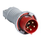 Socket-outlet with RCD, 9h, 30mA, 16A, IP67, 3P+E