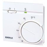 Room controller, 5-30C, AC 230V, 1 changeover contact, heating: 10 mA - 10 (4)A, cooling: 10 mA - 5 (2)A