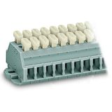 261-431/341-000 2-conductor terminal strip; on both sides with push-buttons; with fixing flanges