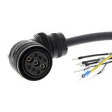 G5 series servo motor power cable, 15 m, braked, 750 W to 2 kW