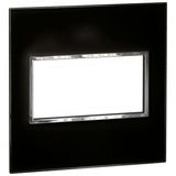 Arteor™ - Plate - US standard - square - 4 modules - 4'' x 4'' - Mirror Black