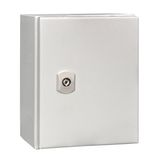 Wall-mounted enclosure 1 door IP65 H=250 W=200 D=155 mm