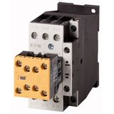 Safety contactor, 380 V 400 V: 15 kW, 2 N/O, 3 NC, RDC 24: 24 - 27 V DC, DC operation, Screw terminals, With mirror contact (not for microswitches).