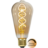 LED Lamp E27 ST64 Decoled Spiral Amber