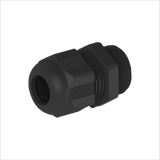 Cable gland (w locknut and O-ring), PG11, 5-10mm, PA6, black RAL9005, IP68