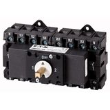 Changeover switch, QM, 40 A, 2 x 3 pole + N (switched), without rotary