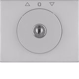 Central piece with lock for blind key switch Berker, K.5 stainless steel