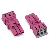 Socket 3-pole Cod. B pink