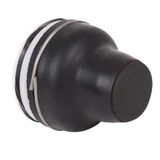 Harmony XAC, Push button head, plastic, black, booted, operating travel 4 mm, -25…+ 70 °C