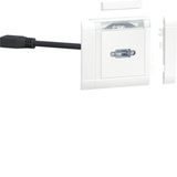 Multimedia-Connection Set DisplayPort front mounting traffic white