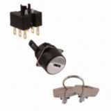 Selector switch complete, round, key-type, 2 notches, SPDT switch unit