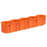 Flush mounted junction box M5x60DF MULTIWALL SLIM orange