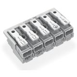 Lighting connector push-button, external without ground contact white