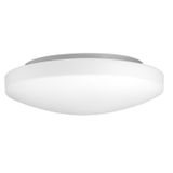 White Opal Glass White Metal LED E27 1x12 Watt 230 Volt IP44 Bulb Excluded D: 26 H: 7 cm