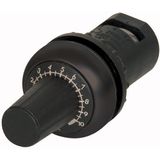 Potentiometer, Classical, M22, 22.5 mm, R 4.7 kΩ, P 0.5 W, Bezel: black