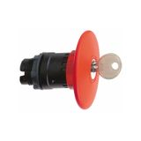 red Ø60 Emergency stop, switching off head Ø22 trigger and latching key release