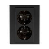 5522H-C03457 63 Outlet double Schuko shuttered