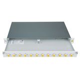 FO Patchpanel 19", 1U, sliding, for 16 fibers, LC, MM