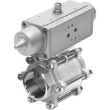 VZBA-4"-GG-63-T-22-F10-V4V4T-PS240-R-90-4-C Ball valve actuator unit