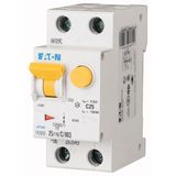 RCD/MCB combination, 25 A, 30 mA, MCB trip characteristic: C, 1p+N, RCD trip characteristic: A