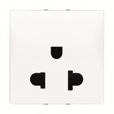N2238 BL - Euro-American earthed socket outlet - 2M - White