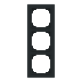 Cover frame 3-gang(s) black matt - Busch-art linear