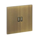 67322 Art d'Arnould universe Epure double USB socket 3A - bronze