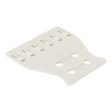 2734-536 Strain relief plate; for female connectors; 41 mm wide; 1 part; lever; Pin spacing 3.5 mm; light gray