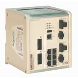 ConneXium Extended Managed Switch - 6 ports for copper + 2 ports for fiber optic single-mode