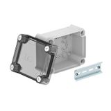 T 100 OE HD TR Junction box, closed with high transparent cover 150x116x83