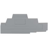 End and intermediate plate 2.5 mm thick gray