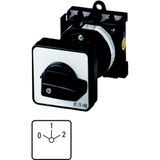 Multi-speed switches, T0, 20 A, rear mounting, 4 contact unit(s), Contacts: 8, 60 °, maintained, With 0 (Off) position, 0-1-2, Design number 4