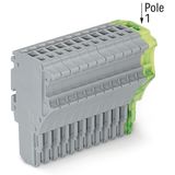 1-conductor female connector Push-in CAGE CLAMP® 1.5 mm² gray, green-y