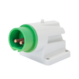 90° ANGLED SURFACE MOUNTING INLET - IP44 - 3P 16A 20-25V and 40-50V 50-60HZ - GREEN - 4H - SCREW WIRING