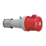 CEE connector, IP44, 63A, 5-pole, 400V, 6h, red