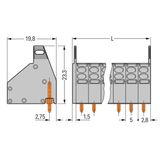 806-207 2-conductor female connector; 1.5 mm²; Pin spacing 5 mm