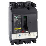 circuit breaker ComPact NSX100H, 70 kA at 415 VAC, TMD trip unit 50 A, 3 poles 3d