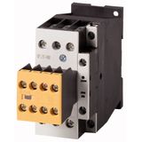 Safety contactor, 380 V 400 V: 11 kW, 2 N/O, 3 NC, RDC 24: 24 - 27 V DC, DC operation, Screw terminals, with mirror contact.