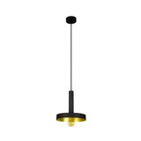 WHIZZ BLACK AND SATIN GOLD PENDANT LAMP