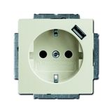20 EUCBUSB-96-507 Socket Outlets with USB A chalet white - Basic55