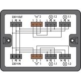 Distribution box Series switching 1 input black