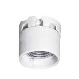 E 27 lampholder - 4 A - 250 V~ - porcelain - protective skirt - white