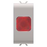SINGLE INDICATOR LAMP - RED - 1 MODULE - NATURAL SATIN BEIGE - CHORUSMART