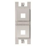T1016.8 BL 4-gang 45º outlet with shutter - White