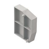 End and partition plate for terminals, 74 mm x 15 mm, grey